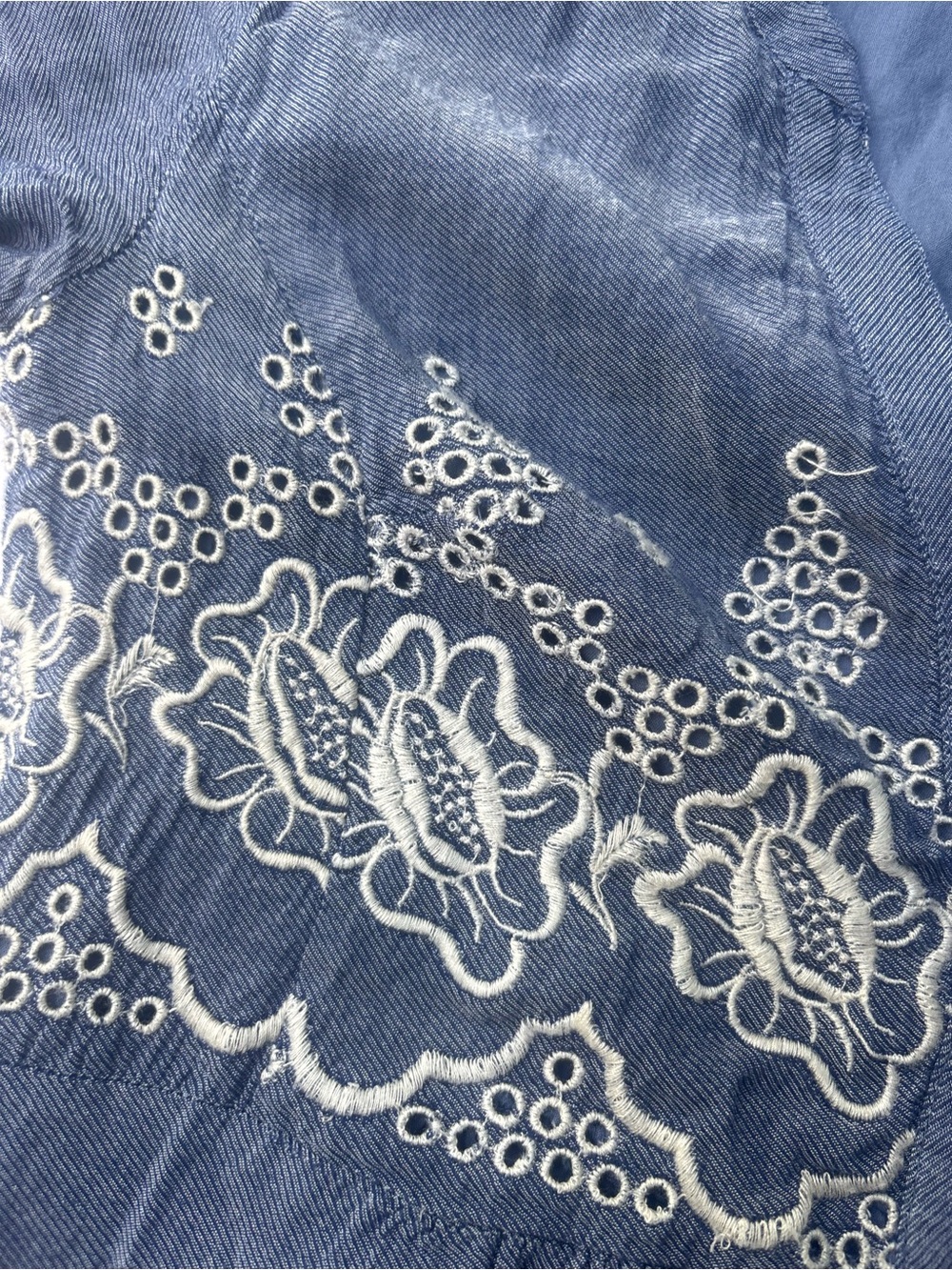 Anthropologie Moulinette Soeurs Lavender-Blue Embroidered Maxi Dress - Picture 6 of 13